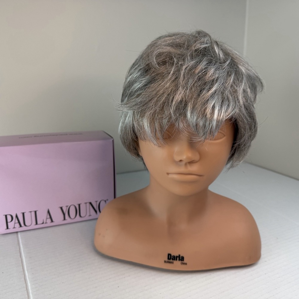 Paula Young A0100 SF51/60 Casey Wig In Box Pewter Color Avg. Cap Short Style
